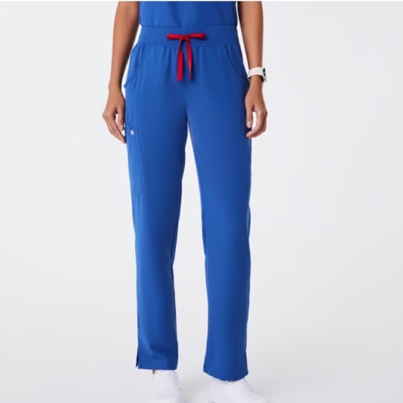 Figs Pants - Figs Kade Cargo Scrub Pants - Winning Blue